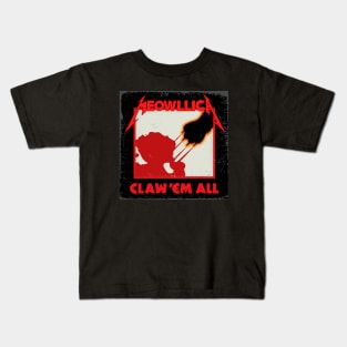 Dr. Madtone's Meowllica Claw 'Em All Kids T-Shirt